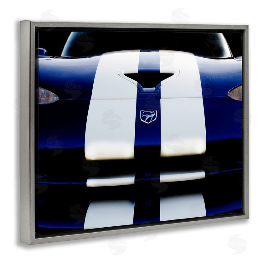 Clive Branson | Up Close Blue White Sports Car