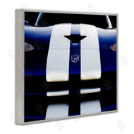 Clive Branson | Up Close Blue White Sports Car
