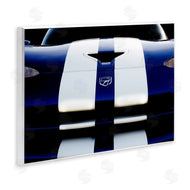 Clive Branson | Up Close Blue White Sports Car
