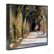 Heide Presse | Woman with Basket Under Arches
