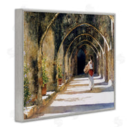 Heide Presse | Woman with Basket Under Arches