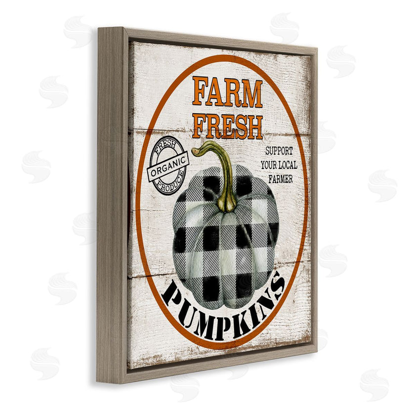 Deborah Brown | Farm Fresh Pumpkins Black Plaid