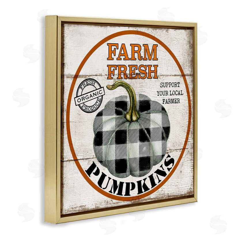 Deborah Brown | Farm Fresh Pumpkins Black Plaid