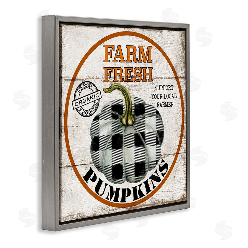 Deborah Brown | Farm Fresh Pumpkins Black Plaid