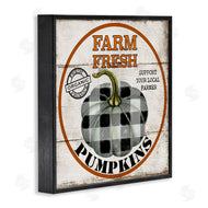 Deborah Brown | Farm Fresh Pumpkins Black Plaid