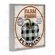 Deborah Brown | Farm Fresh Pumpkins Black Plaid