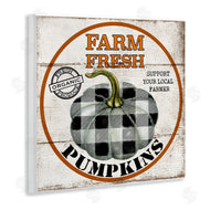 Deborah Brown | Farm Fresh Pumpkins Black Plaid