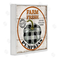 Deborah Brown | Farm Fresh Pumpkins Black Plaid
