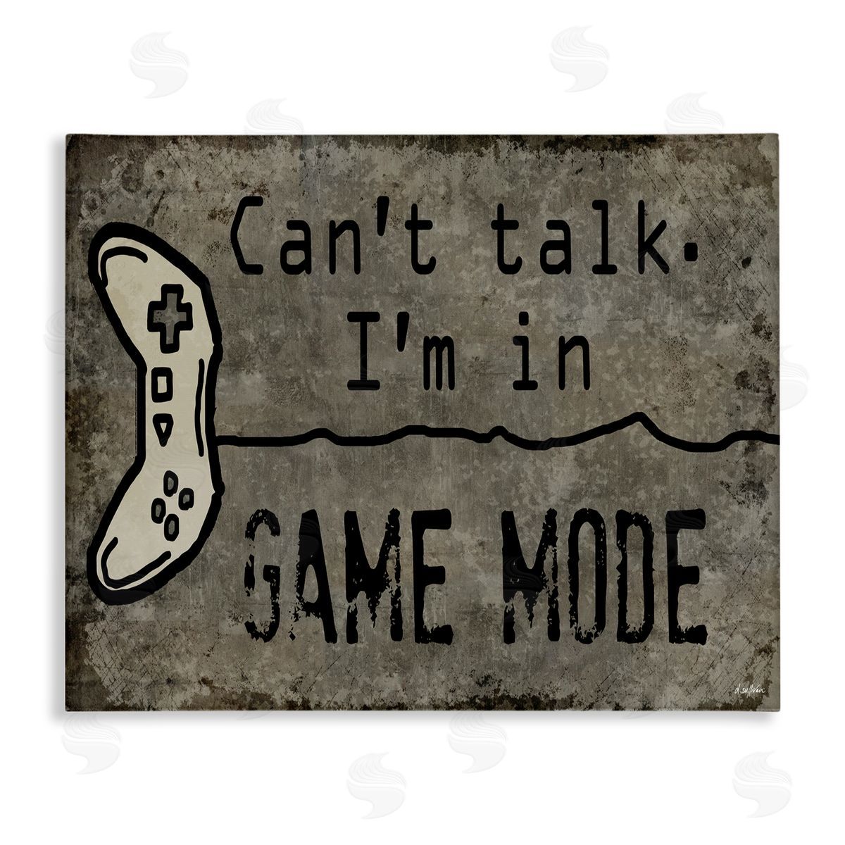 Denise Sullivan Can't Talk Game Mode Quote Canvas Wall Art