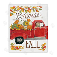 Deb Strain | Welcome Fall Red Truck Dog