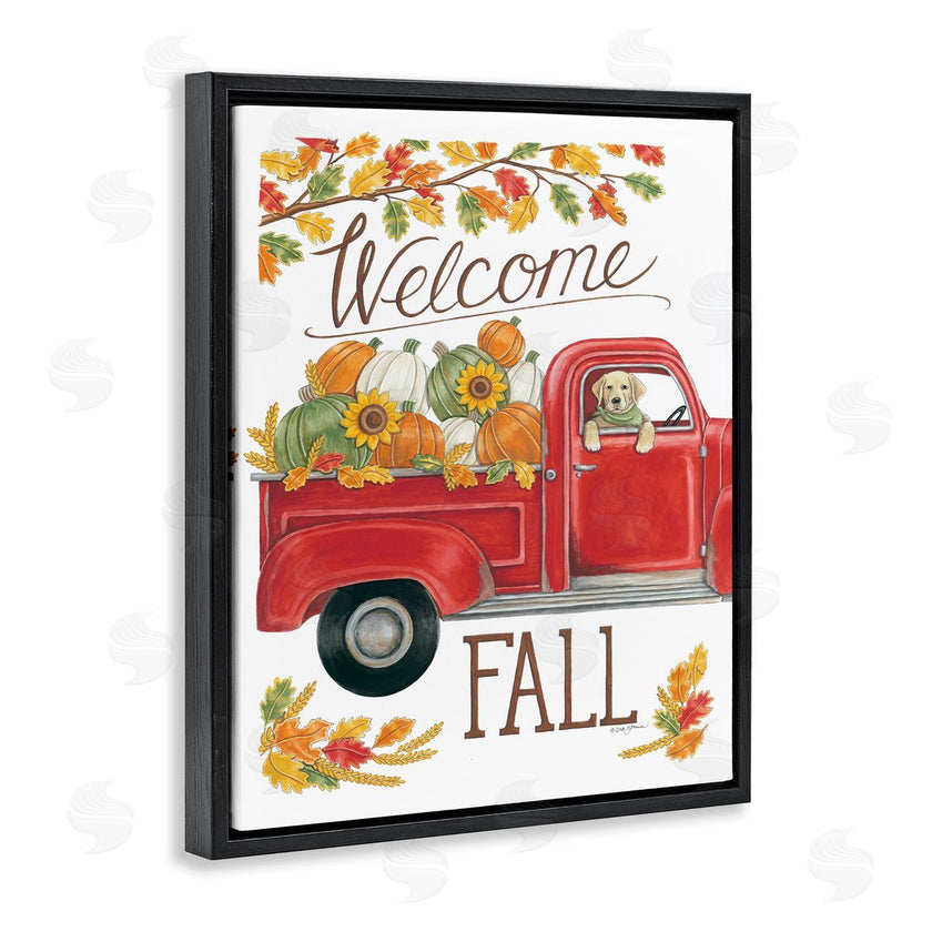 Deb Strain | Welcome Fall Red Truck Dog