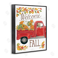 Deb Strain | Welcome Fall Red Truck Dog
