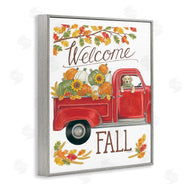 Deb Strain | Welcome Fall Red Truck Dog