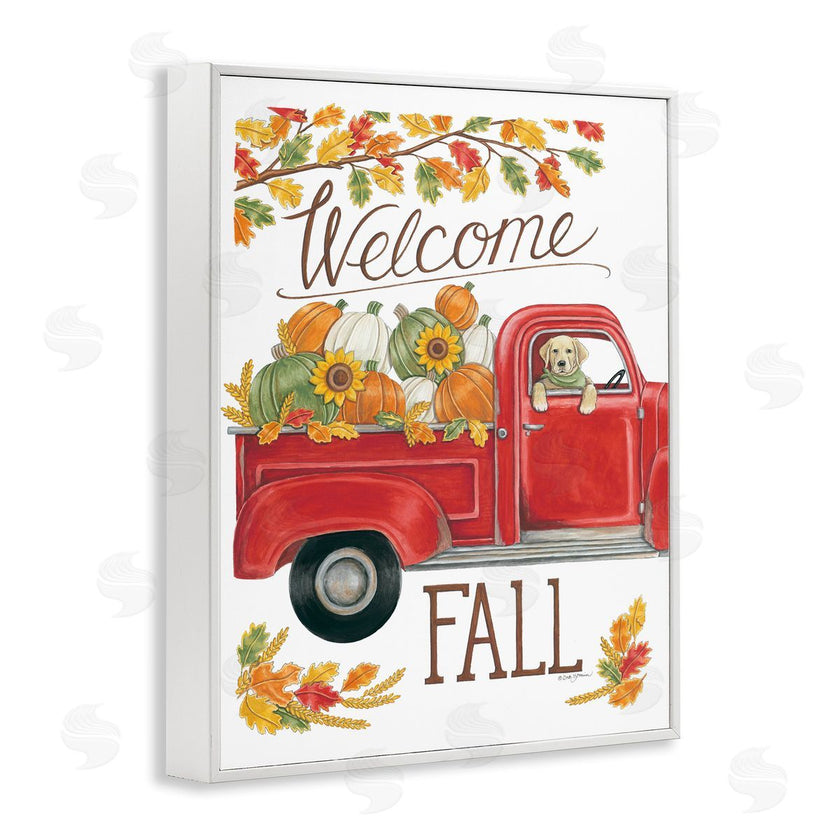 Deb Strain | Welcome Fall Red Truck Dog
