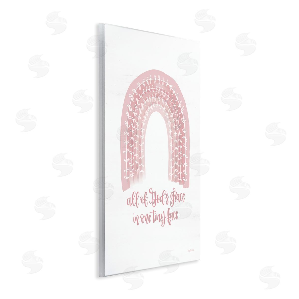 Imperfect Dust God's Grace Phrase Pink Rainbow Wall Plaque Art