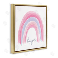 Elizabeth Tyndall | Hope Watercolor Pink Purple Rainbow