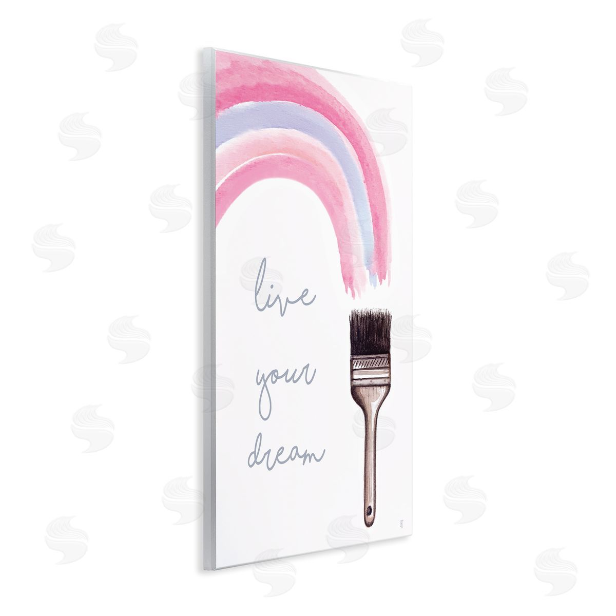 Elizabeth Tyndall Live Your Dream Paintbrush Rainbow Wall Plaque Art