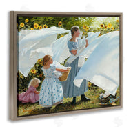 Heide Presse | Farm Children Doing Laundry Linens