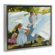Heide Presse | Farm Children Doing Laundry Linens