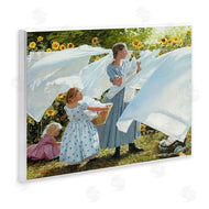 Heide Presse | Farm Children Doing Laundry Linens