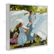 Heide Presse | Farm Children Doing Laundry Linens
