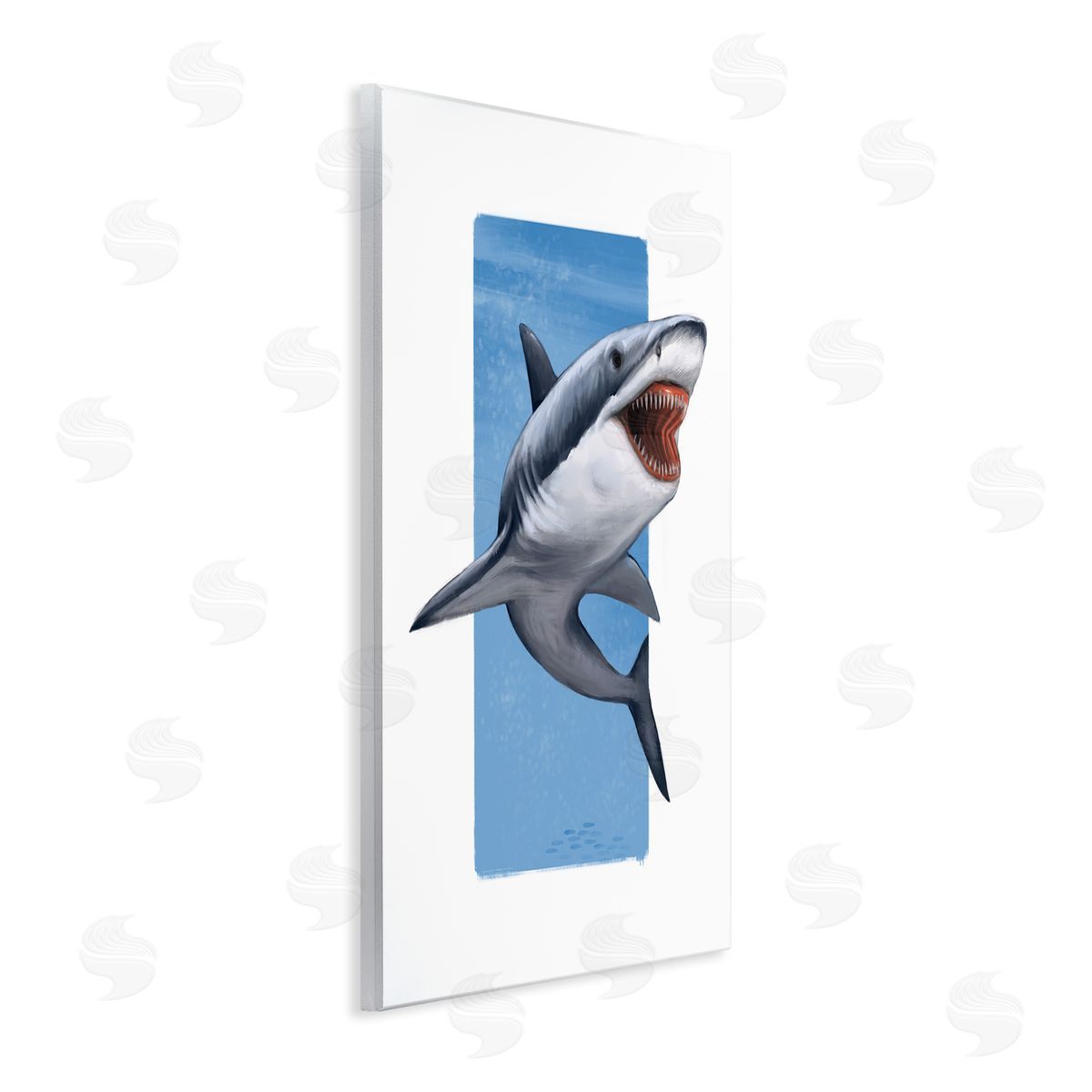 Ziwei Li Jaws Great White Shark Marine Life Wall Plaque Art