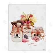 Ziwei Li | Fashion Cosmetic Jars and Floral Bouquet