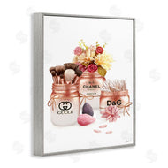 Ziwei Li | Fashion Cosmetic Jars and Floral Bouquet