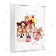 Ziwei Li | Fashion Cosmetic Jars and Floral Bouquet