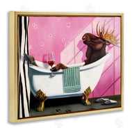 Lucia Heffernan | Moose with Wine Bathroom Claw Tub