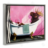 Lucia Heffernan | Moose with Wine Bathroom Claw Tub