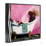 Lucia Heffernan | Moose with Wine Bathroom Claw Tub