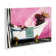 Lucia Heffernan | Moose with Wine Bathroom Claw Tub