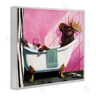 Lucia Heffernan | Moose with Wine Bathroom Claw Tub