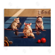 Lucia Heffernan | Mice Lifting Weights Gym Humor