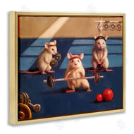 Lucia Heffernan | Mice Lifting Weights Gym Humor