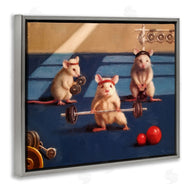 Lucia Heffernan | Mice Lifting Weights Gym Humor