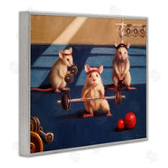 Lucia Heffernan | Mice Lifting Weights Gym Humor