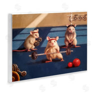 Lucia Heffernan | Mice Lifting Weights Gym Humor