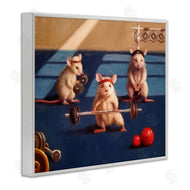Lucia Heffernan | Mice Lifting Weights Gym Humor