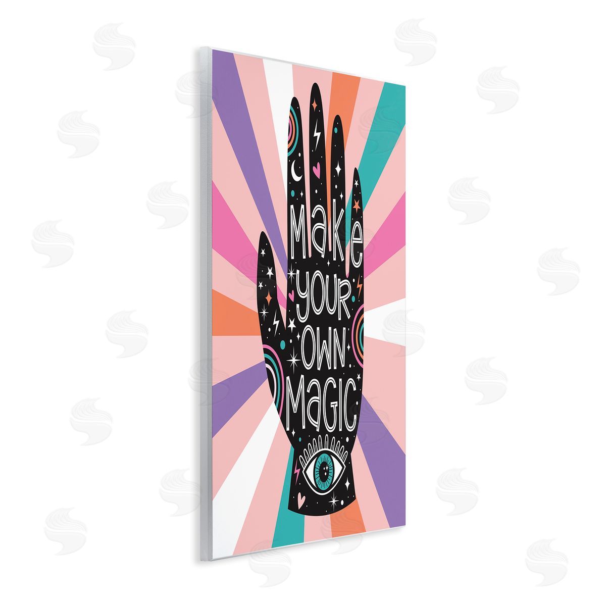 Ilis Avilés Make Your Own Magic Colorful Stripes Wall Plaque Art