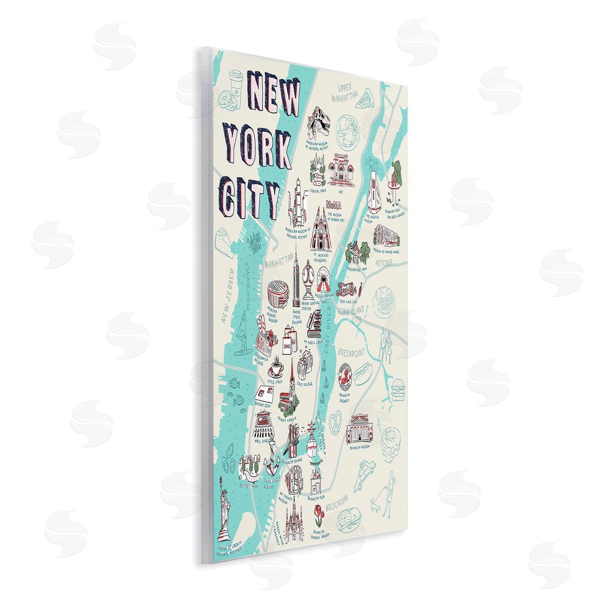 Ziwei Li New York City Tourist Attractions Wall Plaque Art