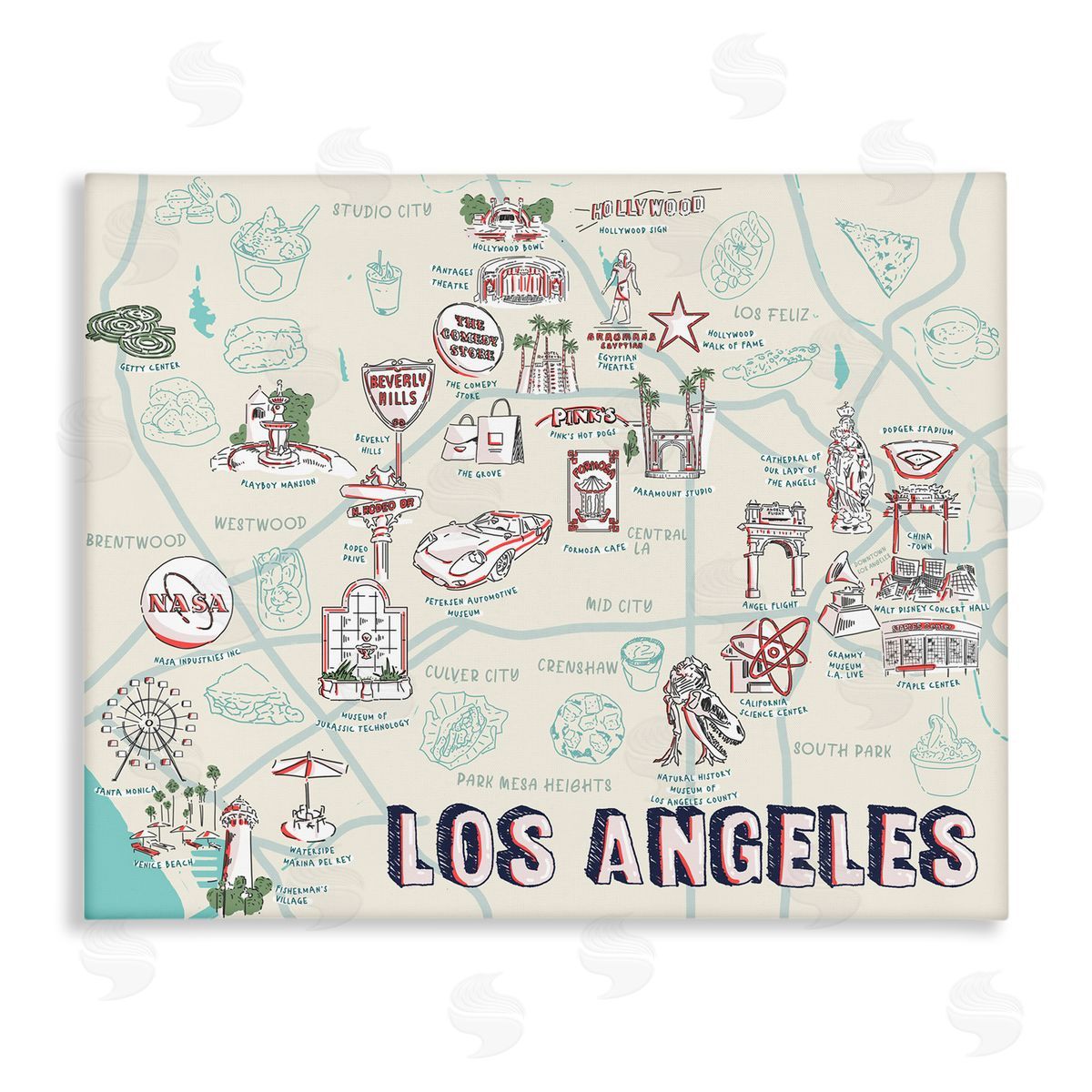 Ziwei Li Los Angeles California Famous Destinations Canvas Wall Art