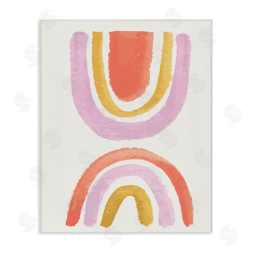 Jess Bruggink | Watercolor Rainbow Arches Pink Yellow Red