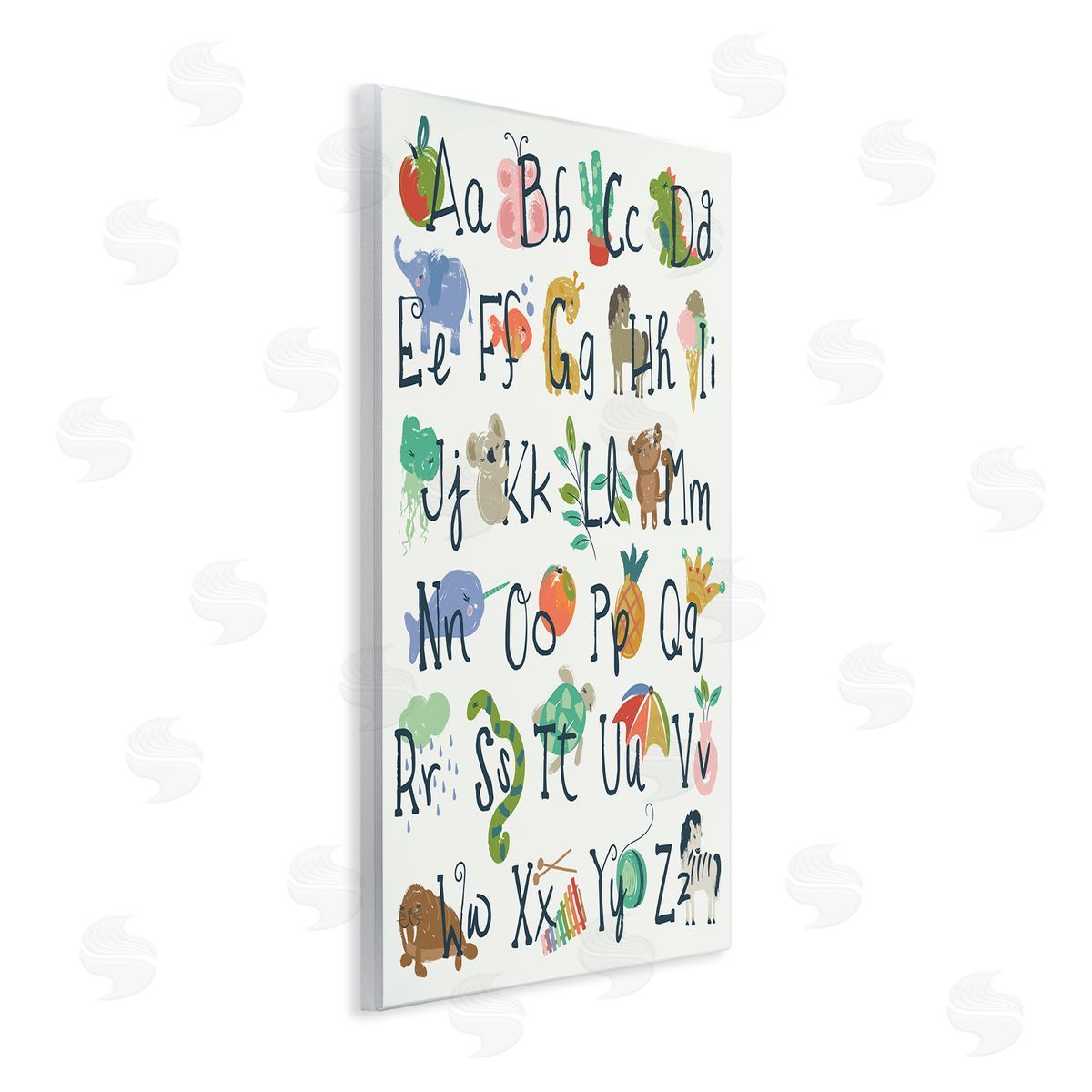 Jennifer Ellory Kids' Safari Animal Alphabet Illustrations Wall Plaque Art