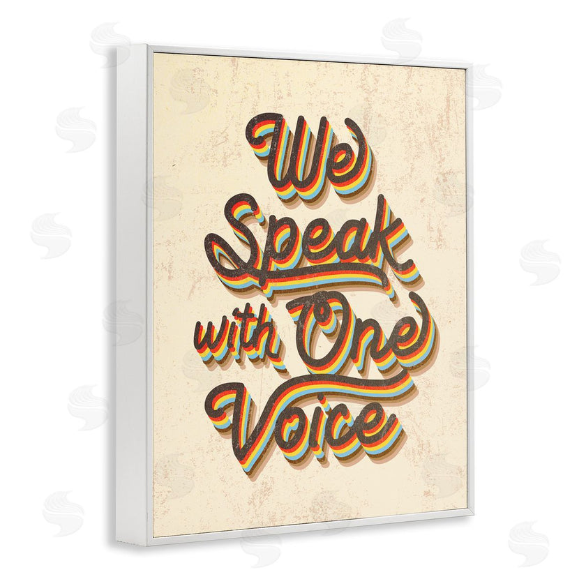 Stupell Studio | Speak with One Voice Script Typography