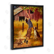 Jim Daly | Boy Jumping for Apple with Dog
