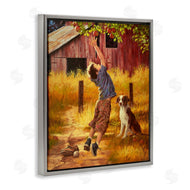 Jim Daly | Boy Jumping for Apple with Dog