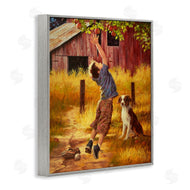 Jim Daly | Boy Jumping for Apple with Dog