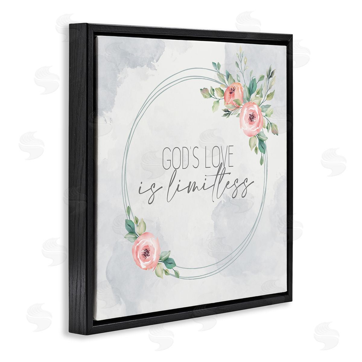 Kim Allen God's Love Is Limitless Faith Based Black Floater Frame Canvas Art